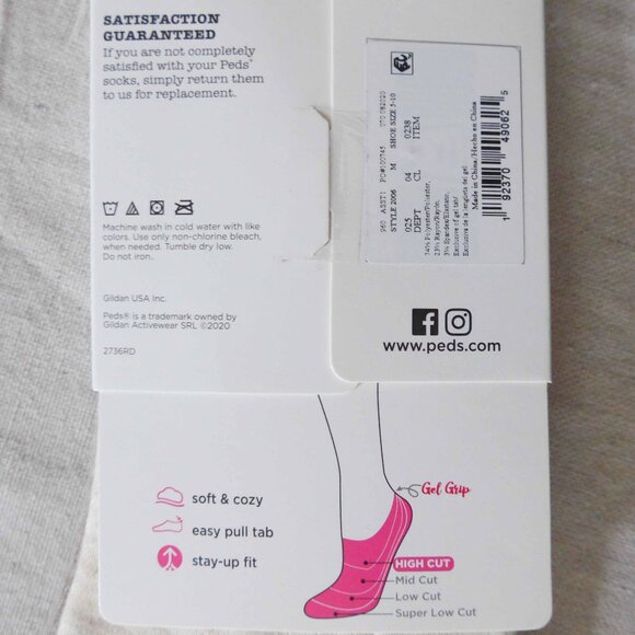 NWT Peds Women's 2pk Cozy Slipper Liner Socks (Size 5-10) - Picture 4 of 8